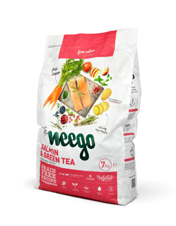 Weego Alimento para Gato de Salmão e Chá Verde 7kg